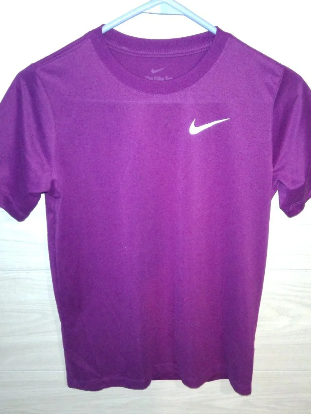 Nike T-Shirt Boy's Size Large Dri-Fit Maroon Short Sleeves Sports Active
